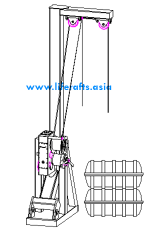 Life Raft Davit - L Frame Life Raft Davit